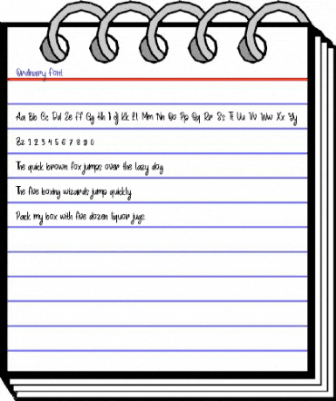 Ordinary Font Regular animated font preview