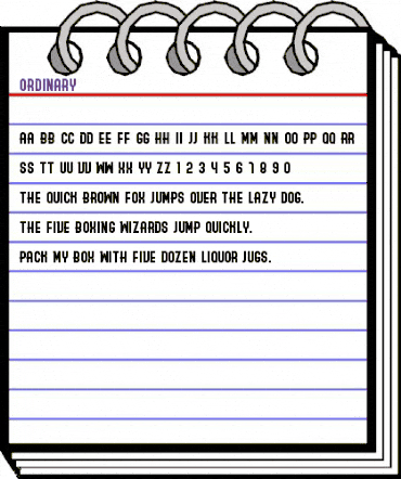 Ordinary Regular animated font preview