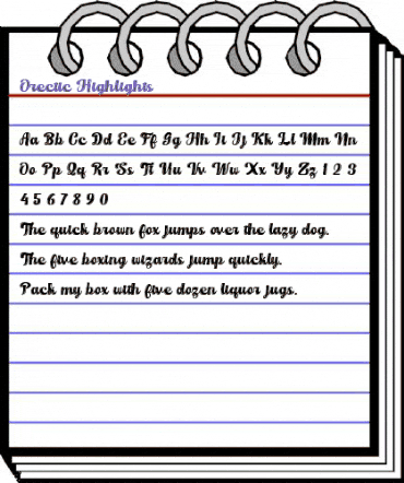 OrecticHighlights Highlights animated font preview OrecticHighlights Highlights animated font preview
