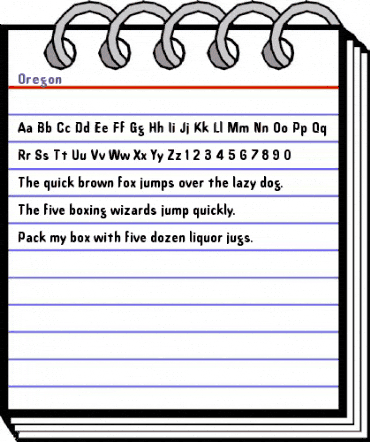 Oregon Regular animated font preview