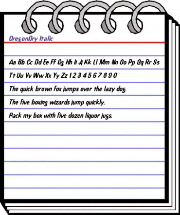 OregonDry Italic Italic animated font preview OregonDry Italic Italic animated font preview