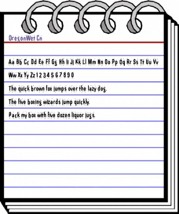 OregonWet Cn Regular animated font preview OregonWet Cn Regular animated font preview