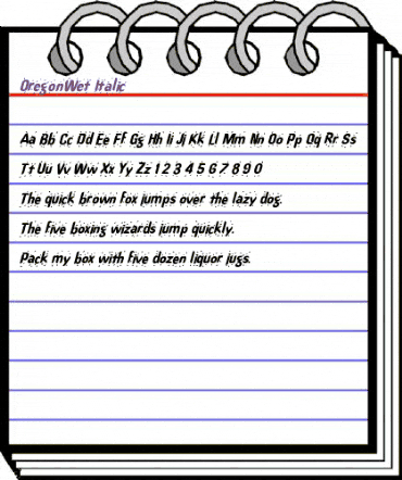 OregonWet Italic Italic animated font preview OregonWet Italic Italic animated font preview