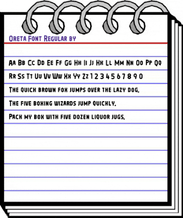 Oreta Regular animated font preview