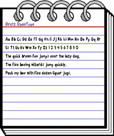 Oretz Regular animated font preview Oretz Regular animated font preview