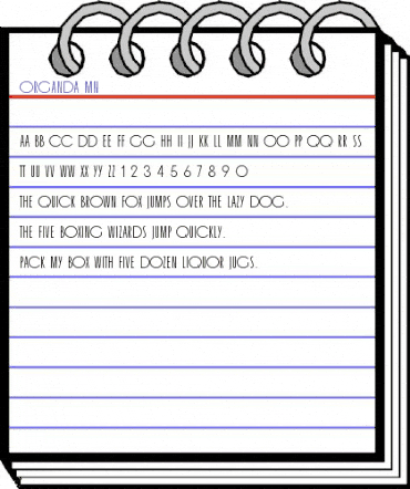 Organda MN Regular animated font preview Organda MN Regular animated font preview