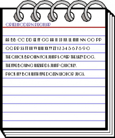 OrielModern Regular animated font preview OrielModern Regular animated font preview