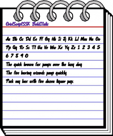 OrielScriptSSK BoldItalic animated font preview