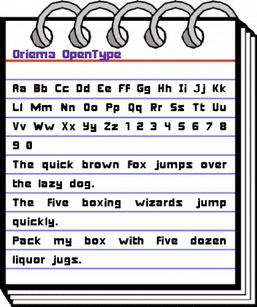 Oriema Regular animated font preview Oriema Regular animated font preview