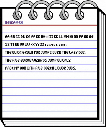 origamen Regular animated font preview origamen Regular animated font preview