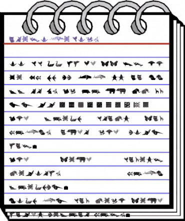 OrigamiBats Regular animated font preview OrigamiBats Regular animated font preview