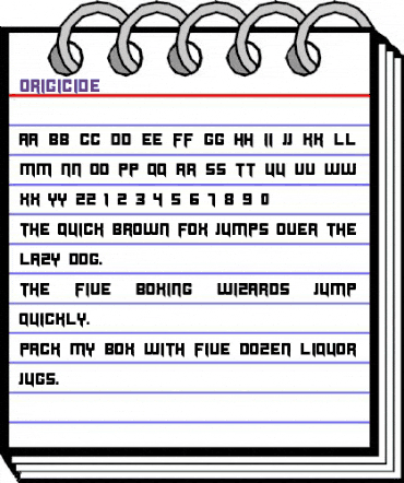 Origicide Regular animated font preview Origicide Regular animated font preview