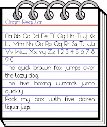 Origin Regular animated font preview Origin Regular animated font preview