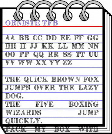 Orniste tfb Regular animated font preview