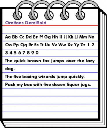 Ornitons-DemiBold Regular animated font preview