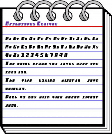Orthotopes Regular animated font preview