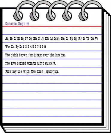 Osborne Regular animated font preview