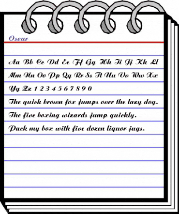 Oscar Regular animated font preview