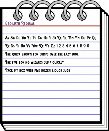 Osgiliath Regular animated font preview