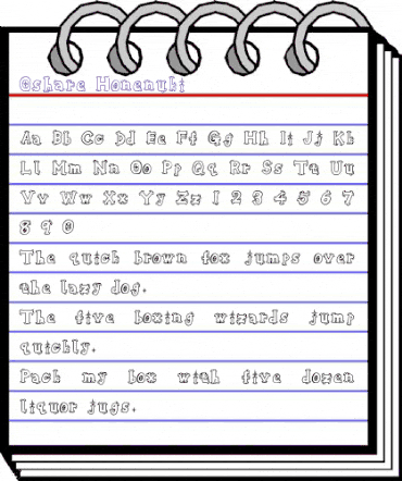 Oshare Honenuki Regular animated font preview