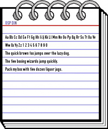 OSP-DIN DIN animated font preview OSP-DIN DIN animated font preview