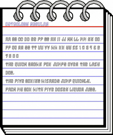 Osteology Regular animated font preview