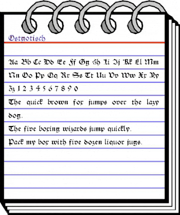 Ostgotisch Normal animated font preview Ostgotisch Normal animated font preview