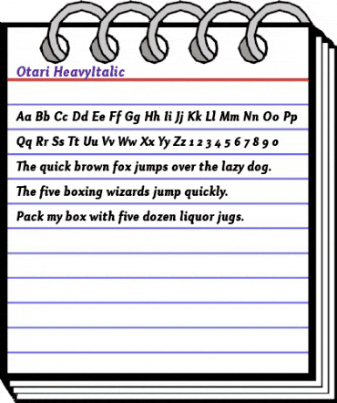 Otari Heavy Italic animated font preview Otari Heavy Italic animated font preview