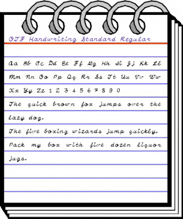 OTF Handwriting Standard Standard animated font preview