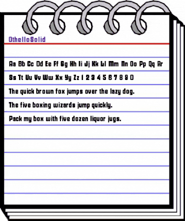 OthelloSolid Regular animated font preview OthelloSolid Regular animated font preview