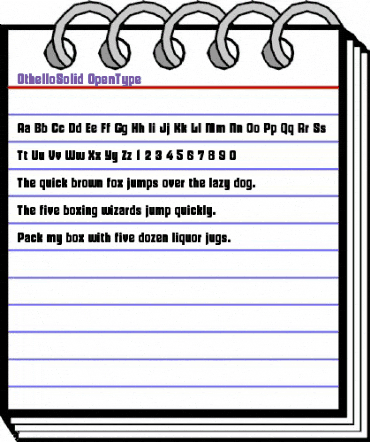 OthelloSolid Regular animated font preview OthelloSolid Regular animated font preview