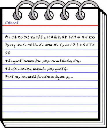 Otrack Regular animated font preview Otrack Regular animated font preview