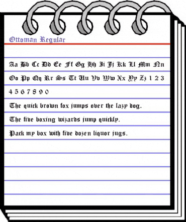 Ottoman Regular animated font preview