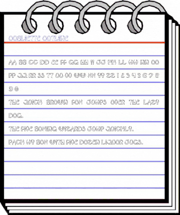 Oubliette Outline Outline animated font preview Oubliette Outline Outline animated font preview
