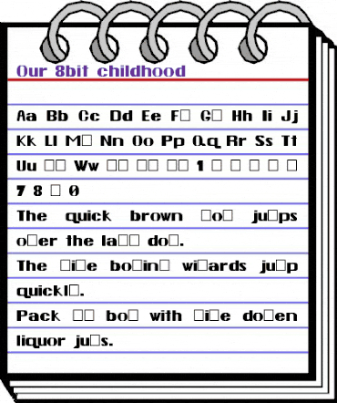 Our 8bit childhood Normal animated font preview Our 8bit childhood Normal animated font preview