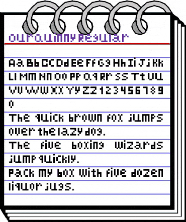 OurQuinny Regular animated font preview