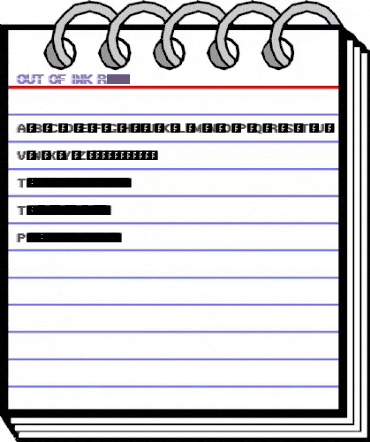 OUT OF INK Regular animated font preview OUT OF INK Regular animated font preview