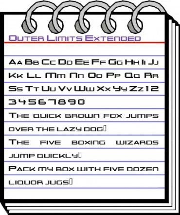 Outer Limits Extended Regular animated font preview Outer Limits Extended Regular animated font preview