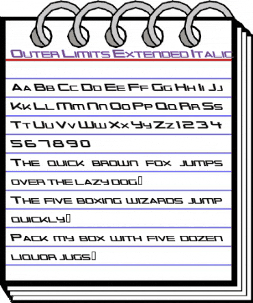 Outer Limits Extended Italic animated font preview Outer Limits Extended Italic animated font preview
