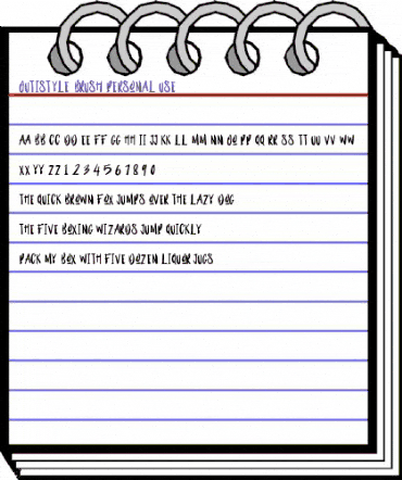 Outistyle Brush Personal Use Regular animated font preview Outistyle Brush Personal Use Regular animated font preview