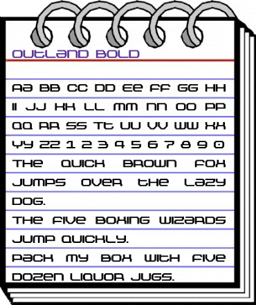 Outland Bold animated font preview