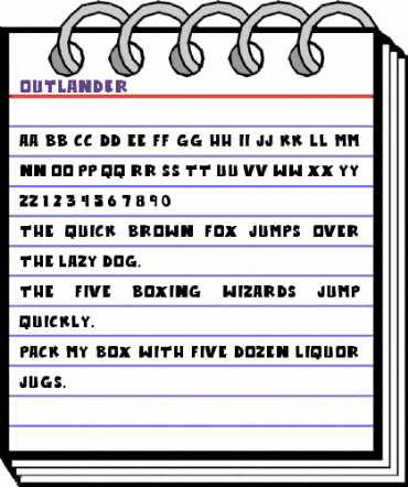 outlander Regular animated font preview outlander Regular animated font preview