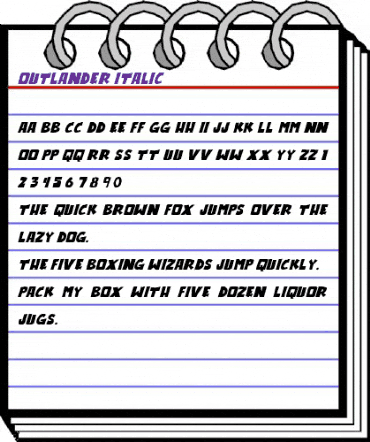 Outlander Italic animated font preview Outlander Italic animated font preview