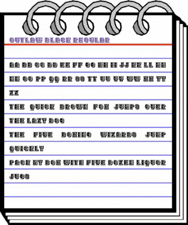Outlaw Black Regular animated font preview Outlaw Black Regular animated font preview