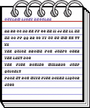 Outlaw Light Regular animated font preview Outlaw Light Regular animated font preview