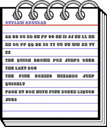 Outlaw Regular animated font preview Outlaw Regular animated font preview
