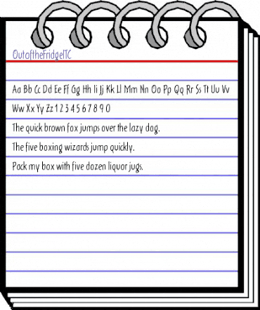 OutoftheFridgeITC Light animated font preview