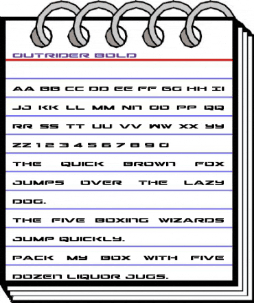 Outrider Bold Bold animated font preview