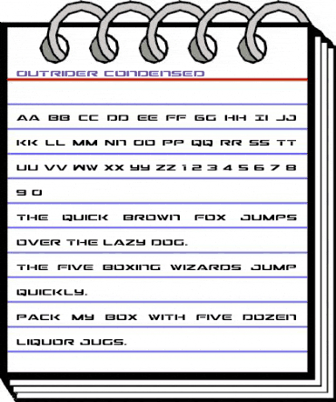 Outrider Condensed Condensed animated font preview Outrider Condensed Condensed animated font preview