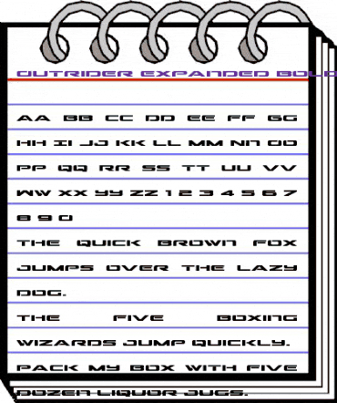 Outrider Expanded Bold Expanded Bold animated font preview